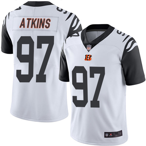 Cincinnati Bengals Limited White Men Geno Atkins Jersey NFL Footballl #97 Rush Vapor Untouchable